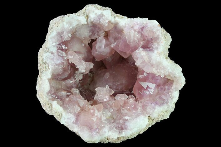 Sparkly, Pink Amethyst Geode Half - Argentina #170160